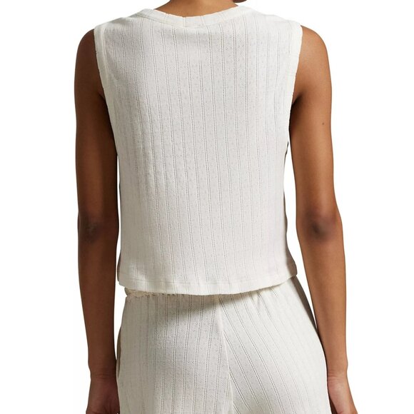 Polo Ralph Lauren Polo Pointelle Henley Pajamas - 4P0232 (R2109, Egret) - Picture 2 of 3